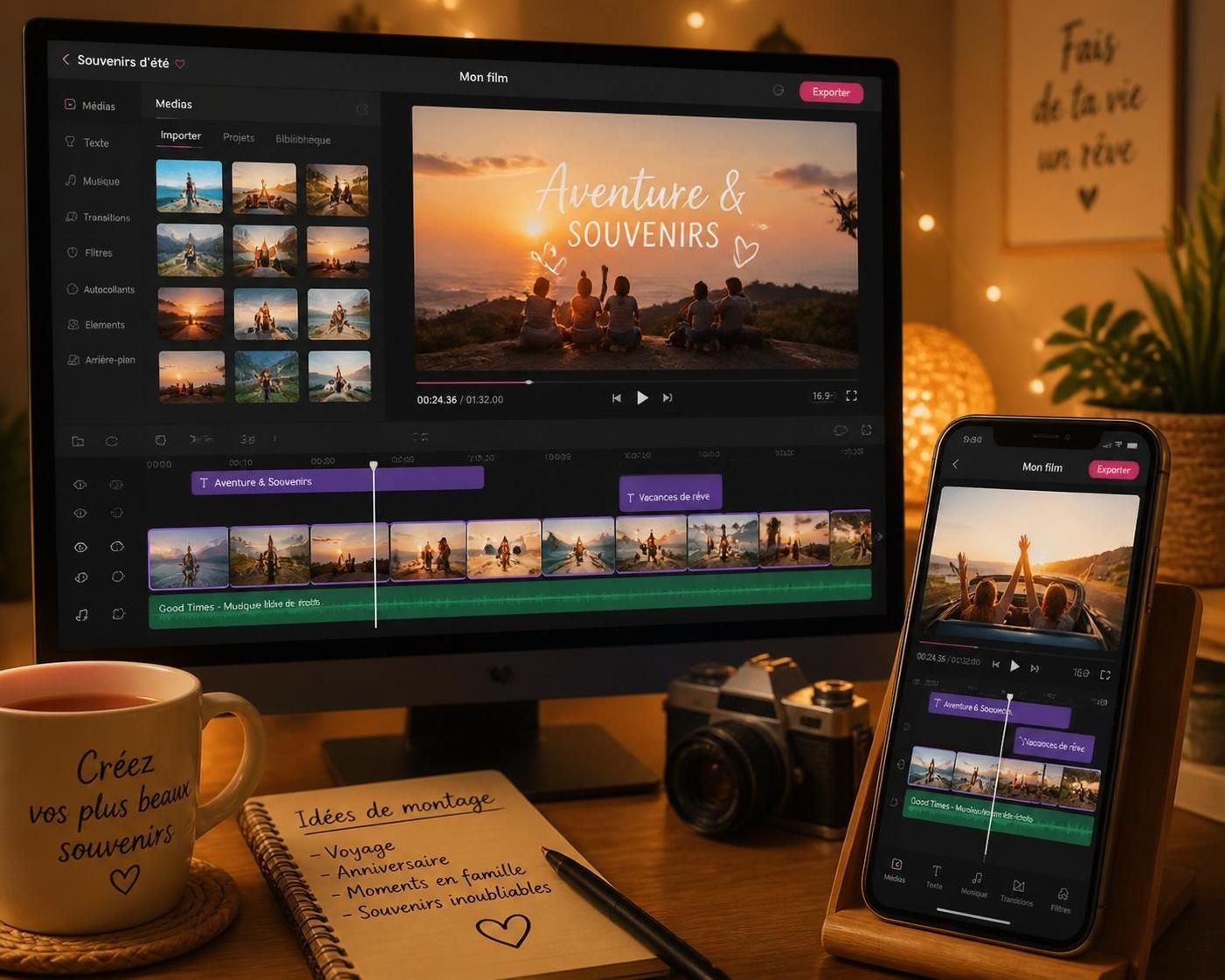 découvrez les meilleurs outils pour créer des montages vidéo avec photos et musique facilement et rapidement.