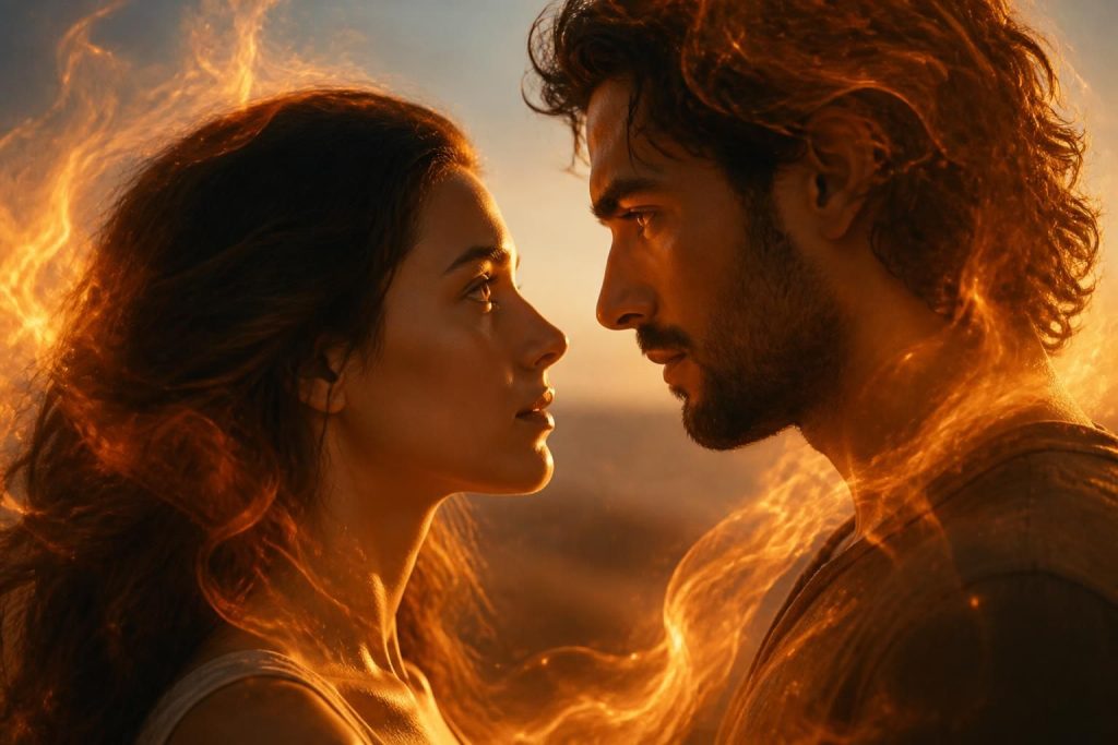 découvrez les signes d'un regard intense entre flammes jumelles et explorez les interprétations profondes de ce lien spirituel unique et puissant.