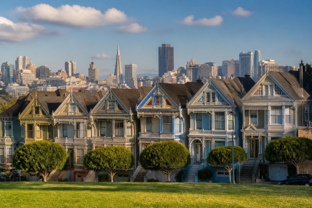 explorez les painted sisters à san francisco et admirez les célèbres painted ladies, emblèmes architecturaux colorés offrant une vue pittoresque sur la ville.